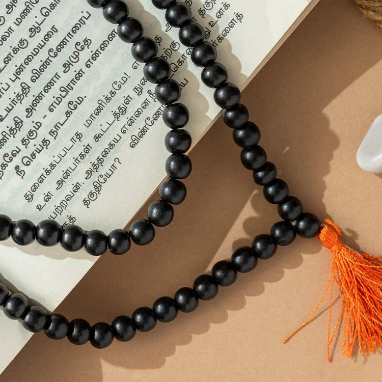 Original Karungali Mala 108 Beads Ebony Wood