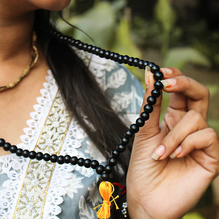 Original Karungali Mala 108 Beads Ebony Wood